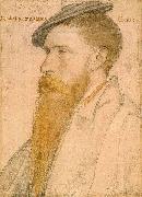 Portrait of William Reskimer. Coloured chalks on pink-primed paper Hans holbein the younger